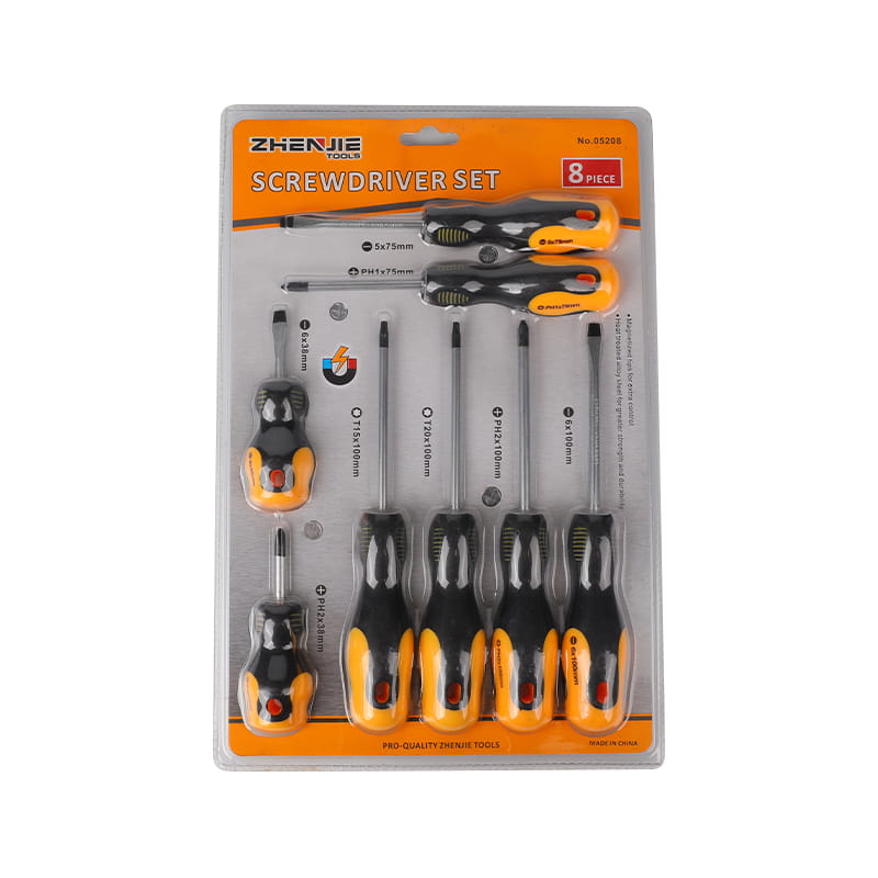 8db hornyolt Phillips Torx CRV csavarhúzó készlet