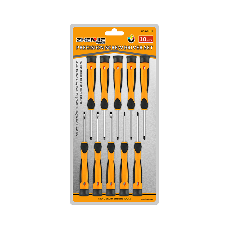 10db hornyolt Phillips Torx precíziós csavarhúzó készlet