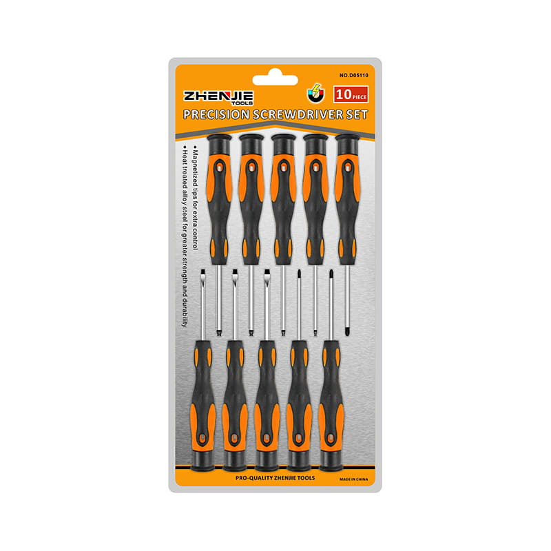 10db hornyolt Phillips Torx CRV precíziós csavarhúzó készlet